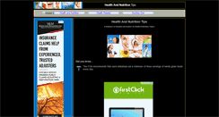 Desktop Screenshot of healthandnutritiontips.net