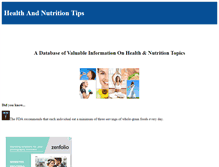 Tablet Screenshot of healthandnutritiontips.net